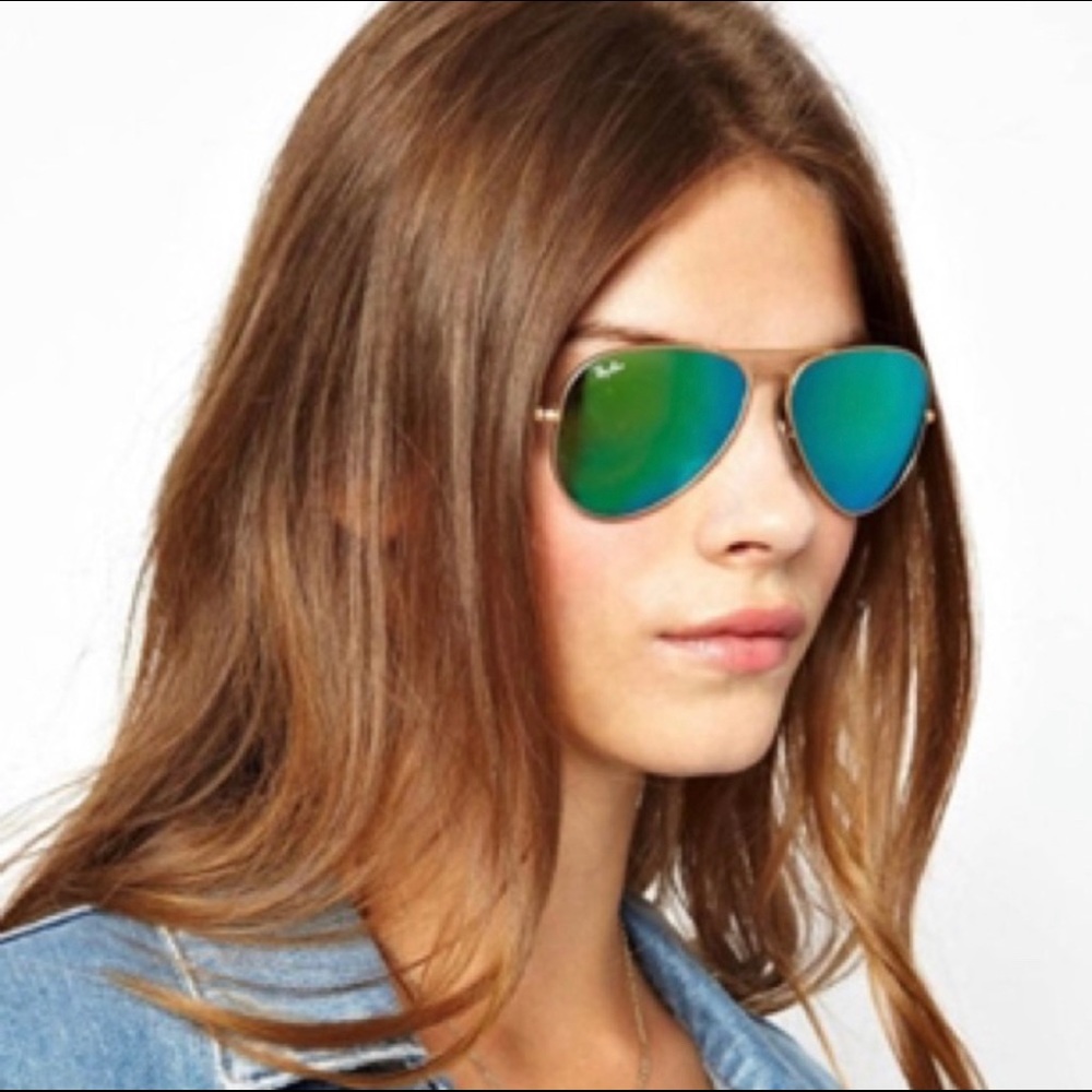 Ray Ban 58mm aviator flash sunglasses - Picture 2 of 9